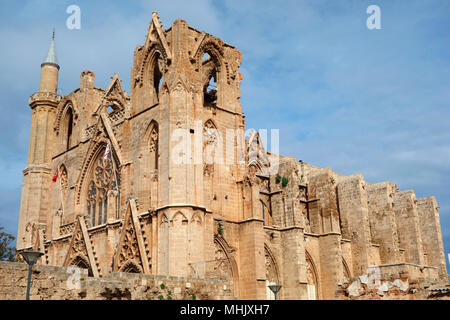 Lala Mustafa Pascha Moschee, forner Kathedrale Agios Nikolaos (St. Nikolaus), Famagusta (Magusa), Türkische Republik Nordzypern Stockfoto