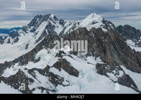 Mount Cook Luftaufnahme Stockfoto