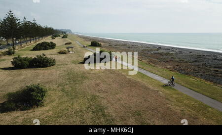 Marine Parade Radweg in Napier Stockfoto