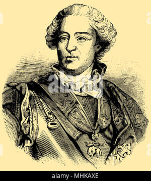 Louis XV. , König von Frankreich (b. Februar 15, 1710, starb am 10. Mai 1774), Stockfoto