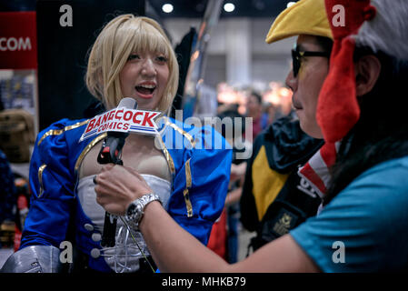 Comic Con Mädchen Cosplay Kostüm Event, Bangkok Thailand Südostasiaten Stockfoto