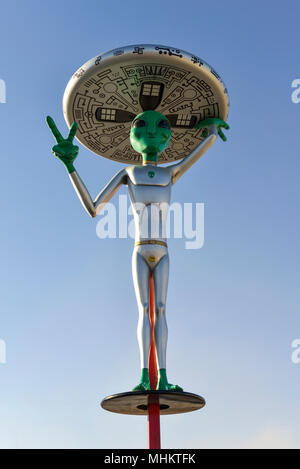 Alien Frische ruckartig in Baker, Kalifornien. Stockfoto