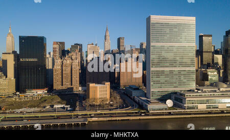 Hauptsitz der Vereinten Nationen, New York City, USA Stockfoto