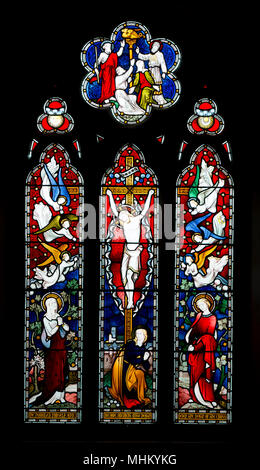 Osten Fenster, St. Peter's Kirche, Rodmarton, Gloucestershire, England, Großbritannien Stockfoto