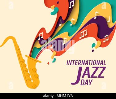 International Jazz Tag vector Hintergrund Stock Vektor