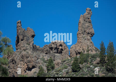 Spanien, Gran Canaria, Roque Nublo Bereich Felsformationen Stockfoto