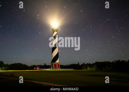 NC-01611-00... NORTH CAROLINA- Star Light am Cape Hatteras Leuchtturm in Buxton auf die Outer Banks, Cape Hatteras National Seashore. Stockfoto