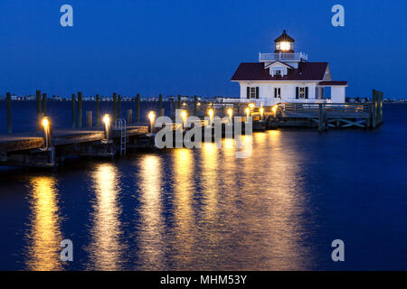 NC-01685-00... NORTH CAROLINA- Roanoke Marschen Leuchtturm in der Nähe von Savognin auf Roanoke Island. Stockfoto