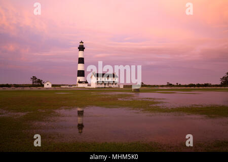 NC-01759-00... NORTH CAROLINA- Bodie Island Lighthouse auf die Outer Banks in Cape Hatteras National Seashore. Stockfoto