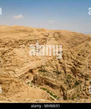 Canyon in der Nähe des Klosters des Hl. Georg von Choziba in die Wüste Juda, die im Heiligen Land, Israel Stockfoto