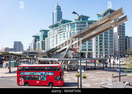 Die Vauxhall Cross Verkehrsknotenpunkt, Vauxhall, London Borough von Lambeth, Greater London, England, Vereinigtes Königreich Stockfoto