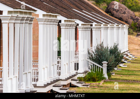 Fort Davis National Historic Site, eine Einheit des National Park Service, im Südwesten von Texas. Fort Davis war ein Grenzposten. Stockfoto