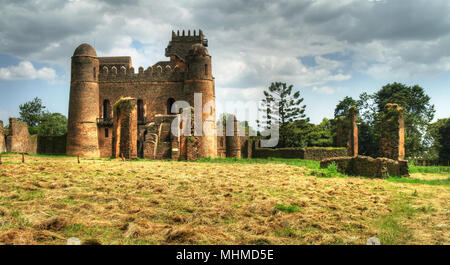 Fasil Ghebbi fasilidas Palace im Ort, Gonder Stockfoto