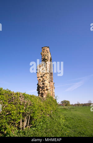 Die Ruine der gewölbten Fenster Rahmen in der "Dale Abbey, Derbyshire, Großbritannien Stockfoto