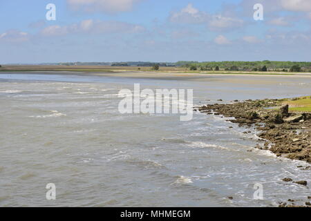 Die Ansicht von Charleston seaway von Fort Sumter in South Carolina Stockfoto