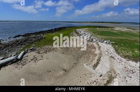 Die Ansicht von Charleston seaway aus Amerikanischer Bürgerkrieg Festung Stockfoto