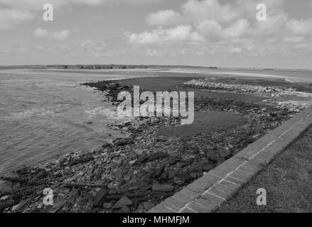 Die Ansicht von Charleston seaway von Fort Sumter in South Carolina Stockfoto