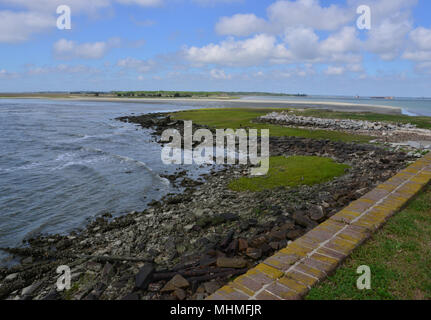 Die Ansicht von Charleston seaway von Fort Sumter in South Carolina Stockfoto