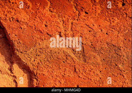 Alte Felsgravuren, Twyfelfontein, Kunene Region, Namibia. Weltkulturerbe der UNESCO Stockfoto