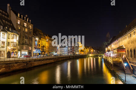 Fluss Ill in Straßburg - Elsass, Frankreich Stockfoto