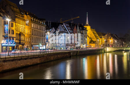 Ill Damm in Straßburg, Elsass, Frankreich Stockfoto