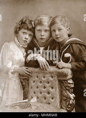 Prinzessin Mary, Prinz Edward und Prinz Albert Stockfoto