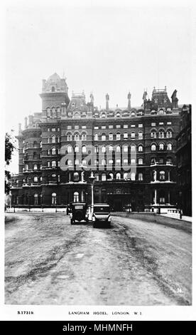 Langham Hotel, Portland Place, London W1 Stockfoto