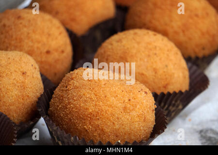 Sicilia arancini Detail Stockfoto