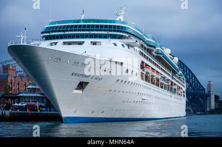 Rhapsody of the Seas, Kreuzfahrt Schiff. Circular Quay, Sydney Harbour Stockfoto