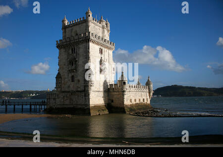 Torre de Belem, Lissabon, Portugal. Stockfoto