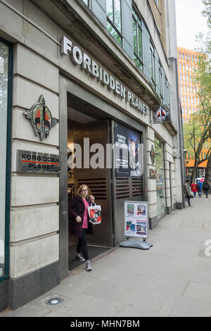 Forbidden Planet store in der Shaftesbury Avenue, London, WC2, Großbritannien Stockfoto