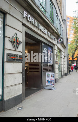 Forbidden Planet store in der Shaftesbury Avenue, London, WC2, Großbritannien Stockfoto