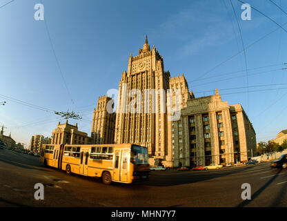 Moskau, Russland; Ministerium für Auswärtige Angelegenheiten Gebäude Stockfoto