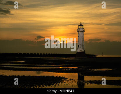 Sonnenuntergang auf Barsch ROCK LIGHTHOUSE Stockfoto