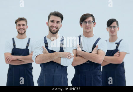 Happy Team der Verantwortlichen Urheber und ihre lächelnden Führer. Stockfoto