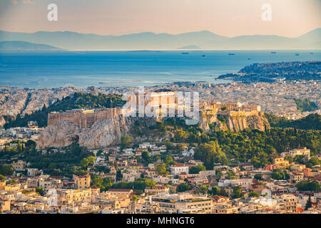 Luftaufnahme auf Athen, Griechenland Stockfoto