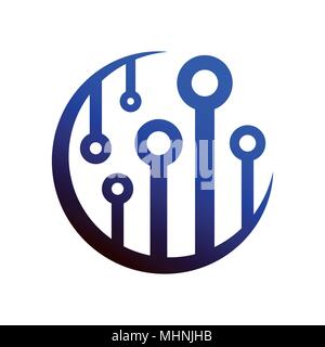 Technologie - bunte Vektor logo Vorlage für Corporate Identity. Abstrakte Network anmelden. Netzwerk, Internet tech Konzept Abbildung. Design Element. Stock Vektor