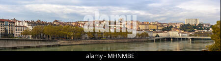 Lyon Stadt am Ufer der Saône - Frankreich Stockfoto