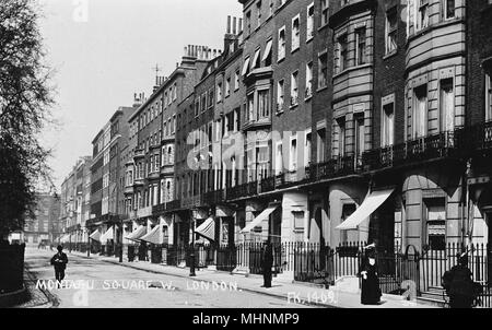 Montagu Square, Marylebone, London W1. Datum: ca. 1905 Stockfoto