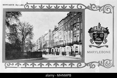 Montagu Square, Marylebone, London W1 Stockfoto