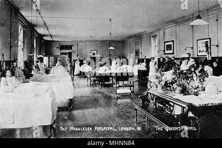 Queen's ward, Middlesex Hospital, London Stockfoto