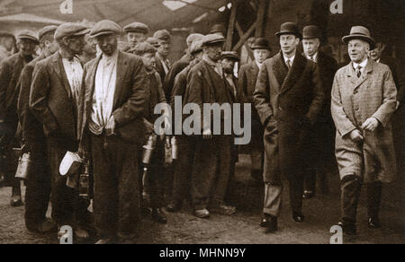 Der Herzog von York besucht die Grube in Atherton, Lancashire Stockfoto