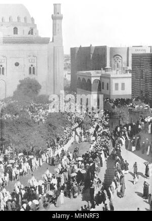 Ägypten. Parade der Mahmal; heilige Wurf, Rumeleh Sq in Kairo 1900 alten Drucken Stockfoto