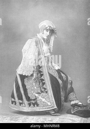 Serbien. Der Balkanhalbinsel. Tracht der Südlichen Servia; 1900 Drucken Stockfoto