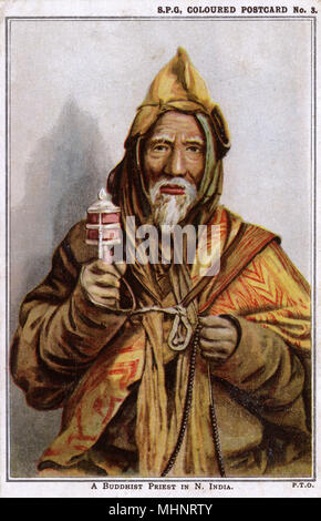 Buddhistische Priester in Nordindien (Tibet) Stockfoto