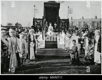 Knutsford, Cheshire, Royal May Day Festival 1902 Stockfoto