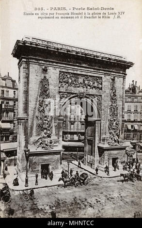 Paris, Frankreich - Porte Saint-Denis Stockfoto