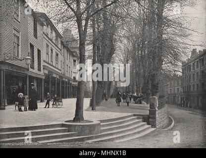 TUNBRIDGE WELLS. Die Dachpfannen. Kent. Kinder, die in 19c Kleid 1900 alten Drucken Stockfoto