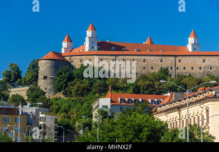 Blick auf Bratistava Schloss - Slowakei Stockfoto