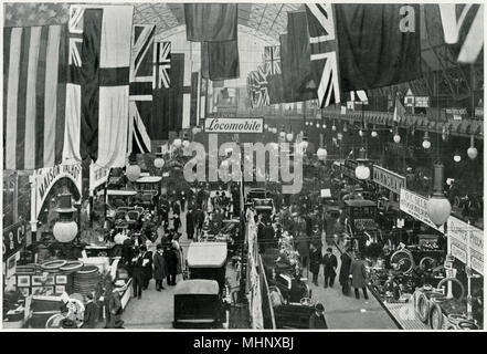 Allgemeine Ansicht der Motor Show in der landwirtschaftlichen Halle, Islington in London, von der Automobil Club organisiert. Datum: ca. 1903 Stockfoto